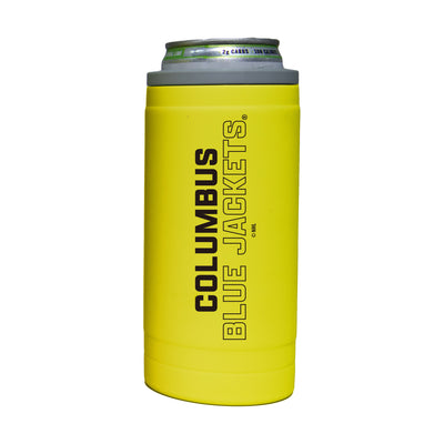 Columbus Blue Jackets 12oz Cru Stacked Soft Touch Slim Coolie - Logo Brands