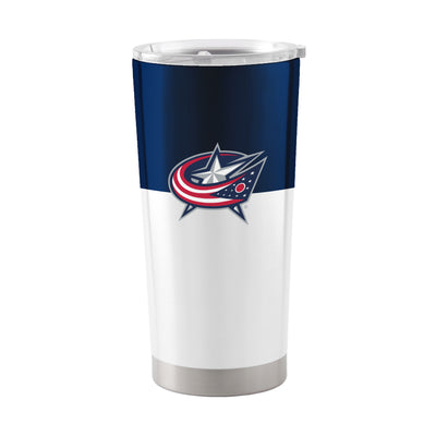 Columbus Blue Jackets Colorblock 20oz SS Tumbler with Color Block Graphics - Logo Brands