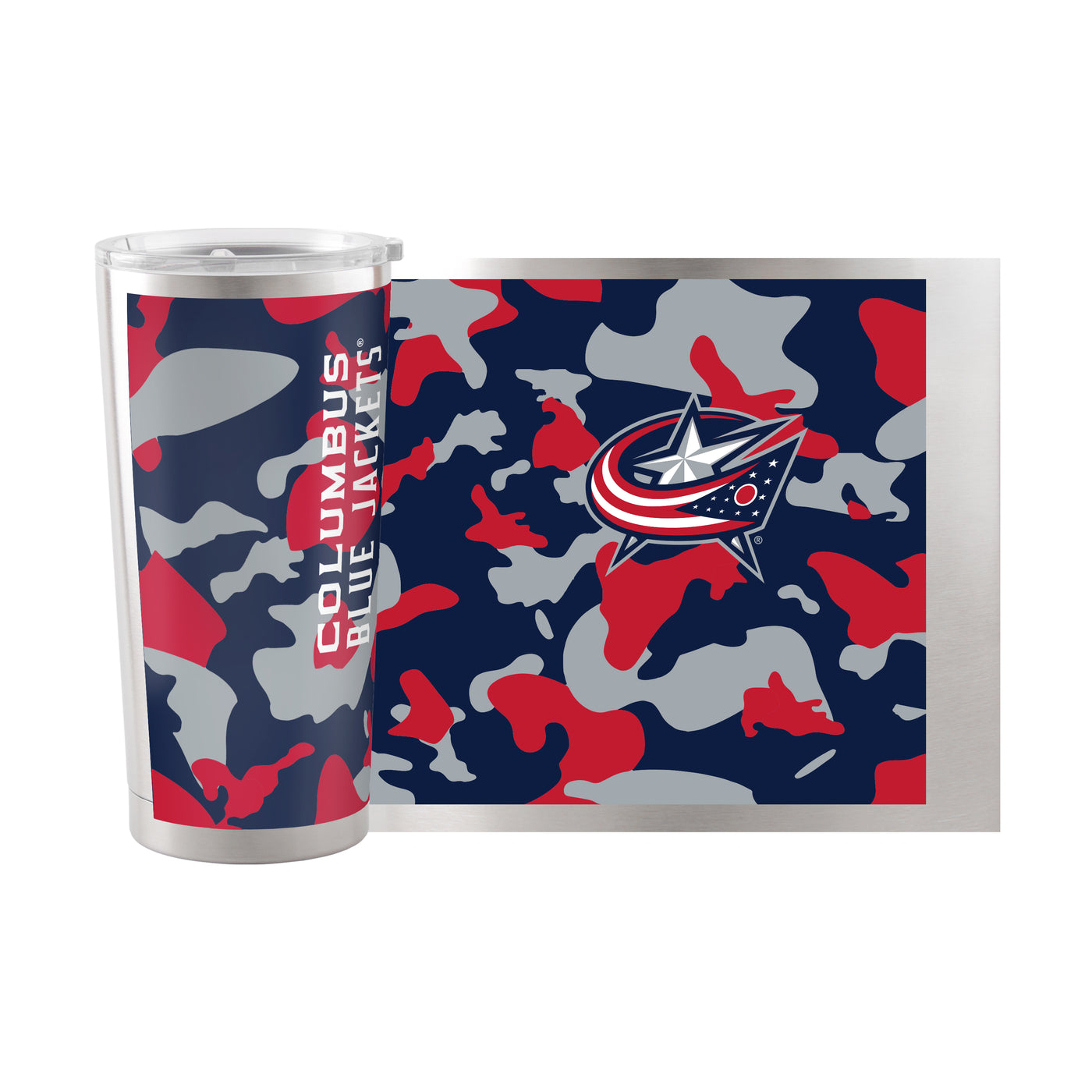 Columbus Blue Jackets 20oz Camo Stainless Steel Tumbler