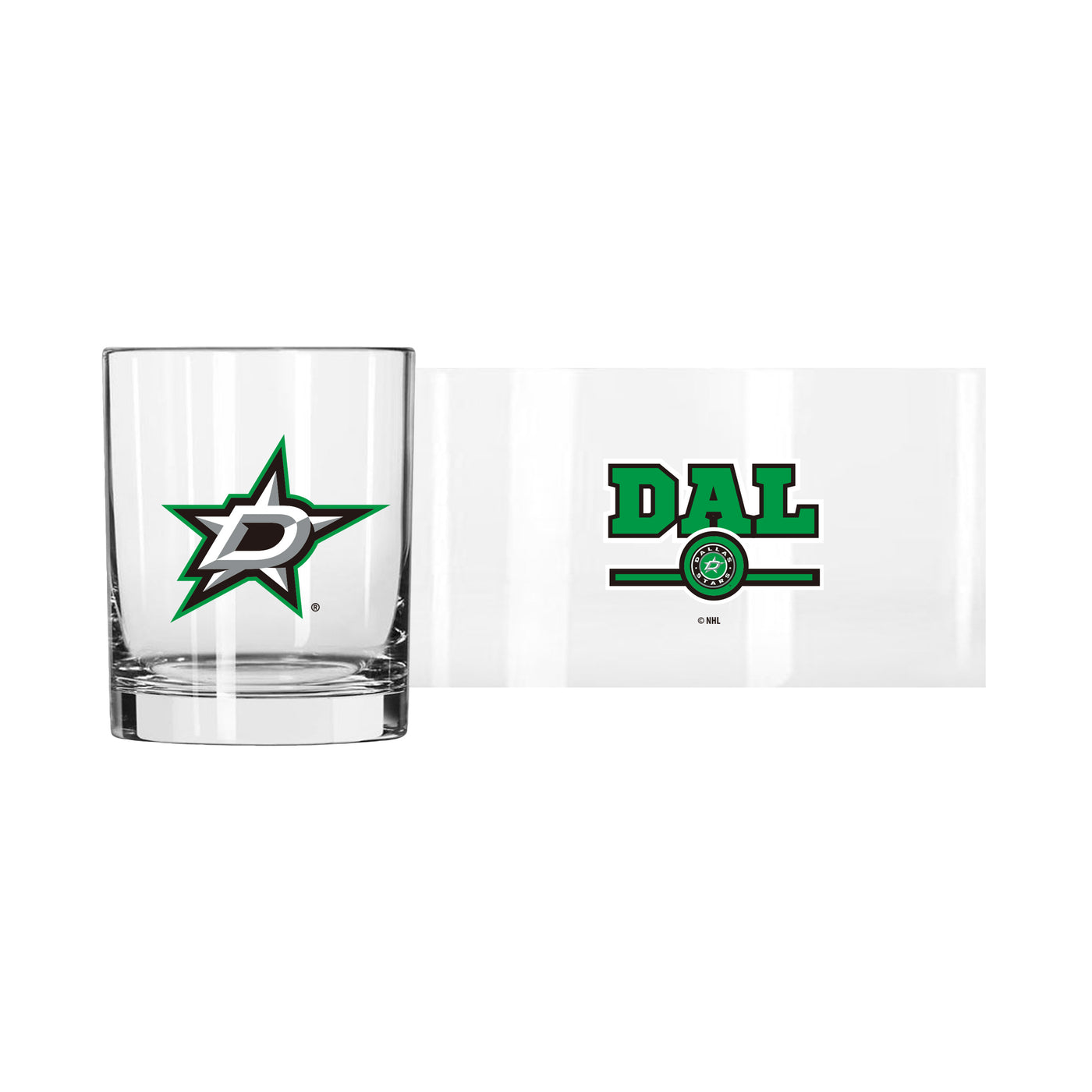 Dallas Stars 14oz Letterman Rocks Glass
