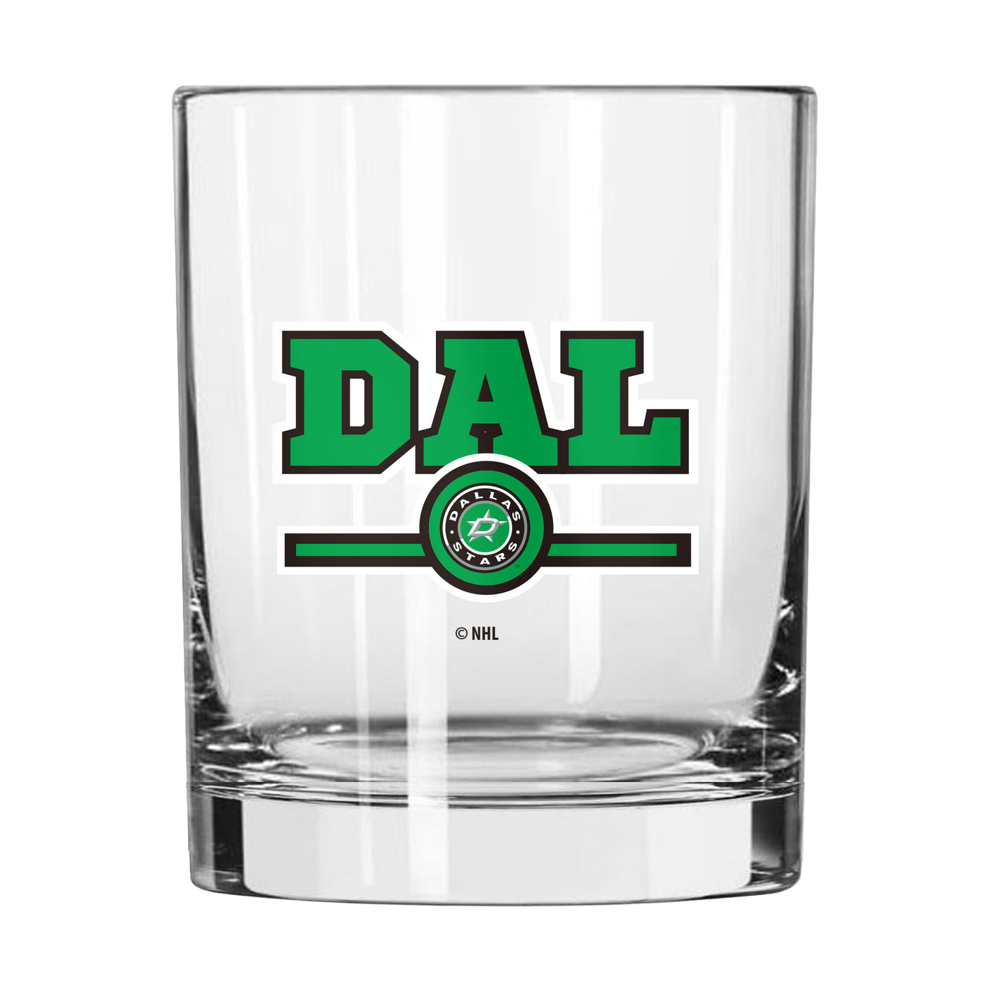 Dallas Stars 14oz Letterman Rocks Glass
