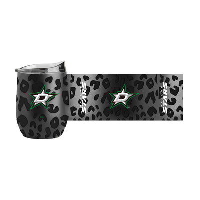 Dallas Stars Leopard 16oz Black Powder Coat Curved Beverage - Logo Brands