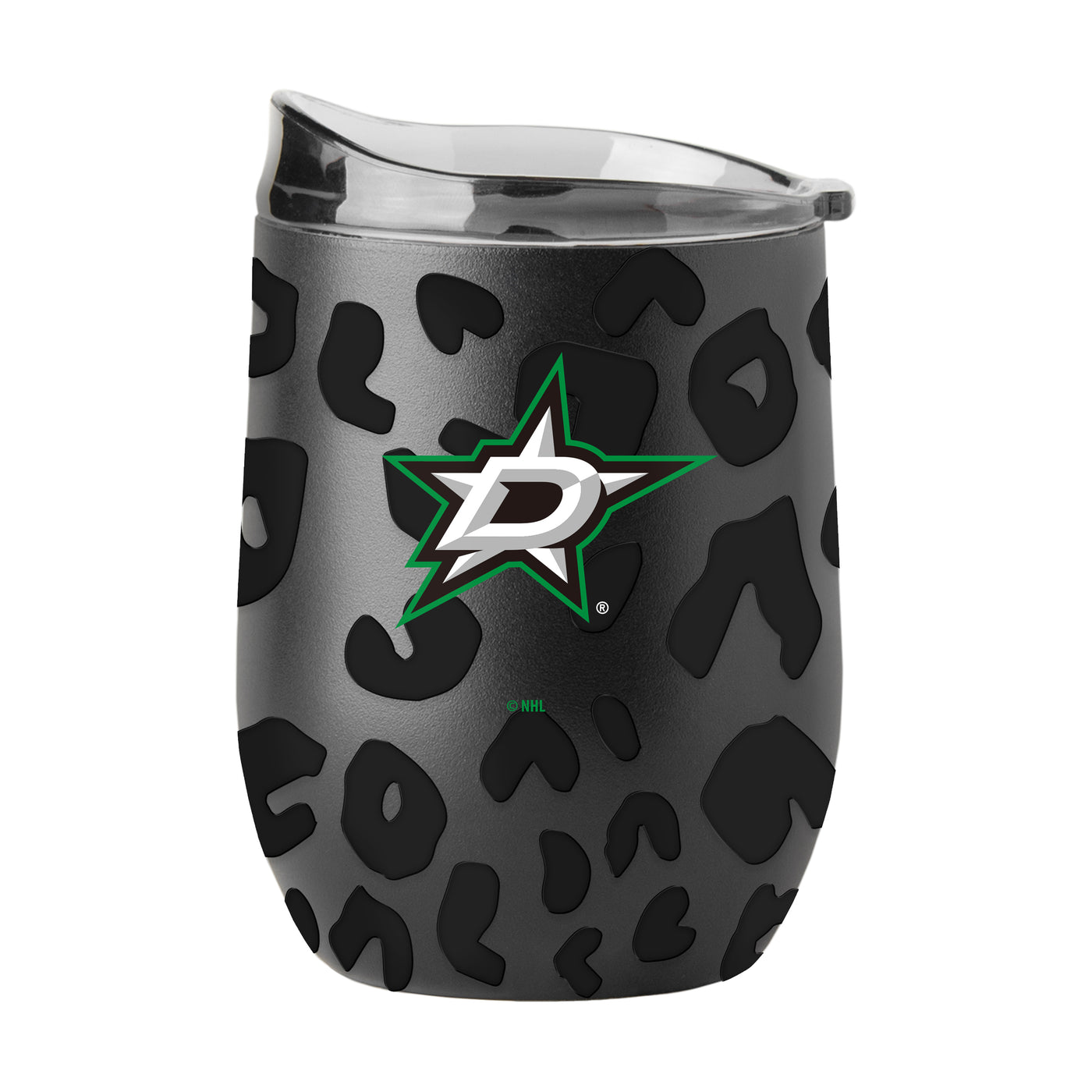 Dallas Stars Leopard 16oz Black Powder Coat Curved Beverage - Logo Brands