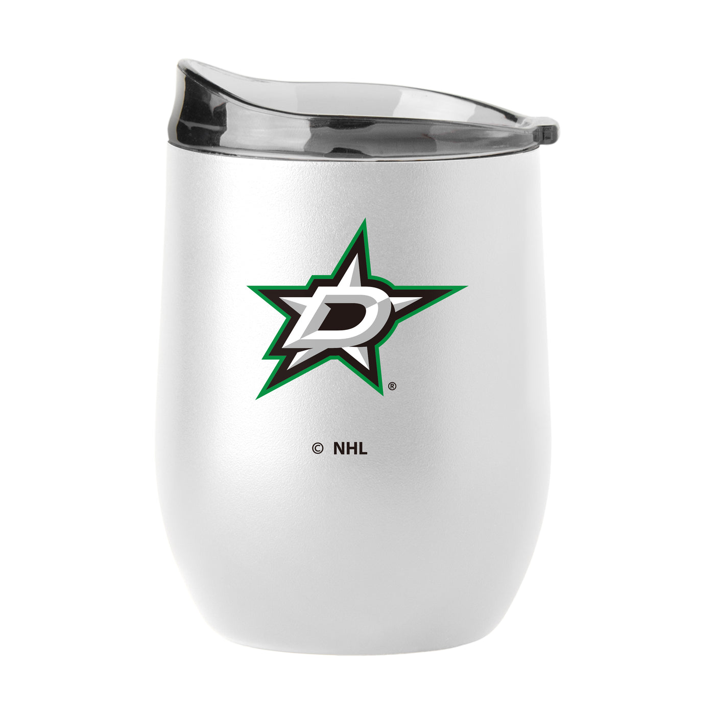 Dallas Stars 16oz Swagger White Powder Coat Curved Beverage