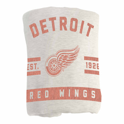 Detroit Red Wings Oatmeal Sweatshirt Blanket - Logo Brands