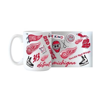 Detroit Red Wings 15oz Native Sublimated Mug