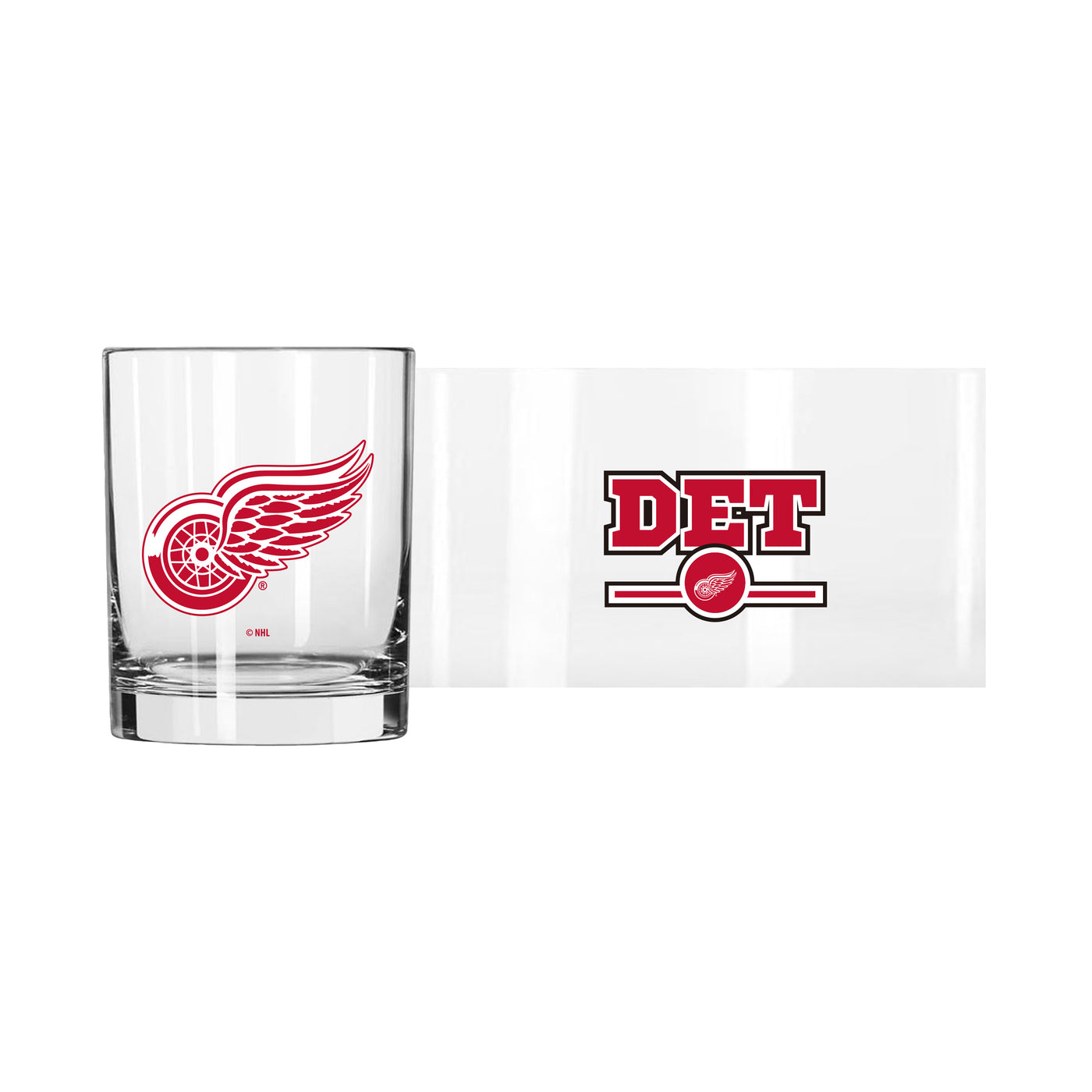 Detroit Red Wings 14oz Letterman Rocks Glass