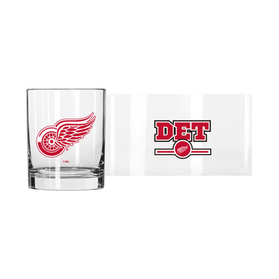 Detroit Red Wings 14oz Letterman Rocks Glass
