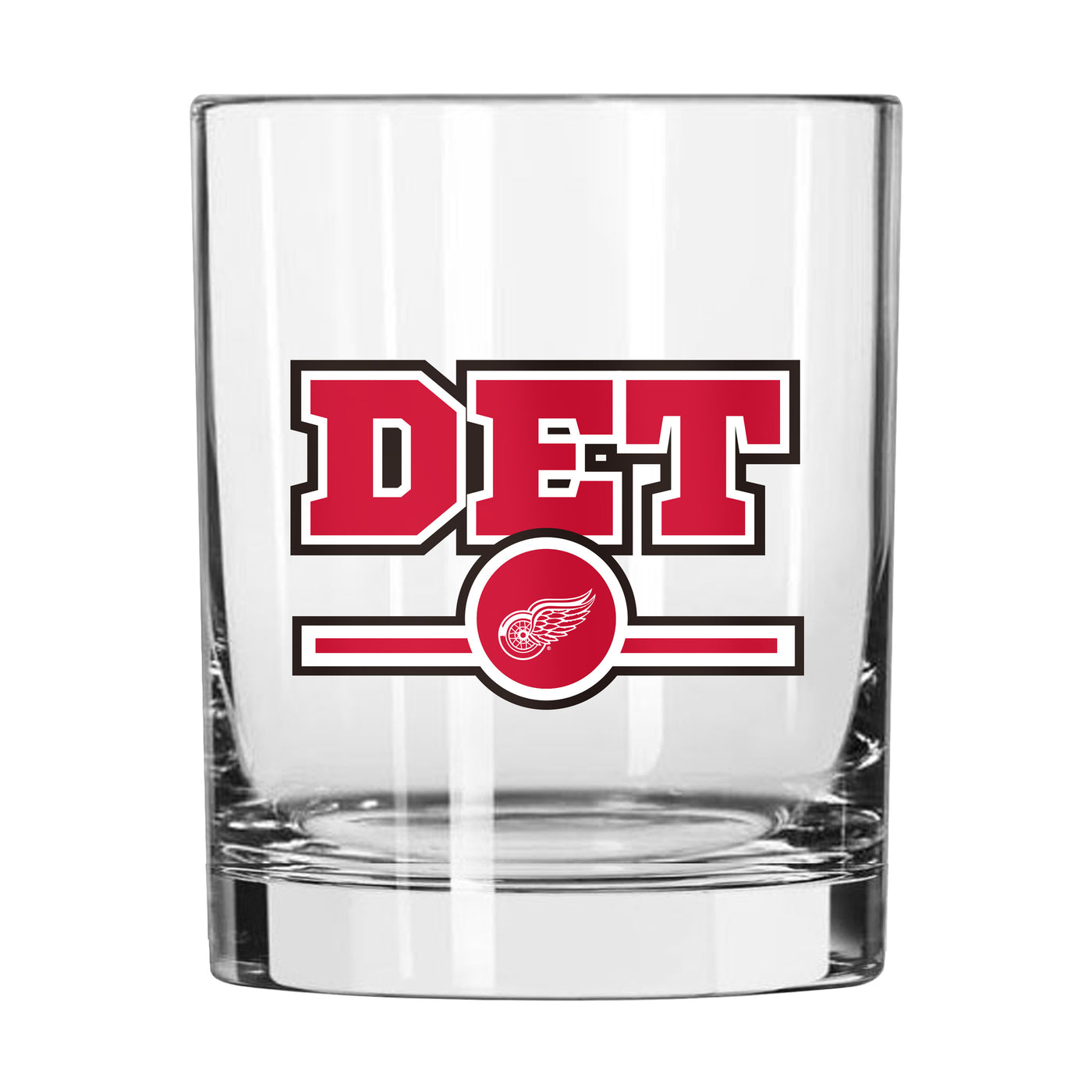 Detroit Red Wings 14oz Letterman Rocks Glass