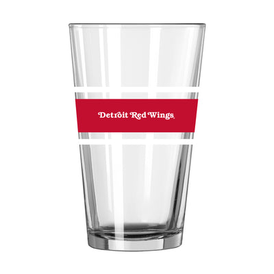 Detroit Red Wings 16oz Stripe Pint Glass
