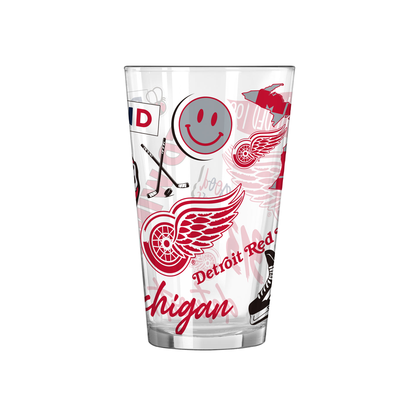 Detroit Red Wings 16oz Native Pint Glass