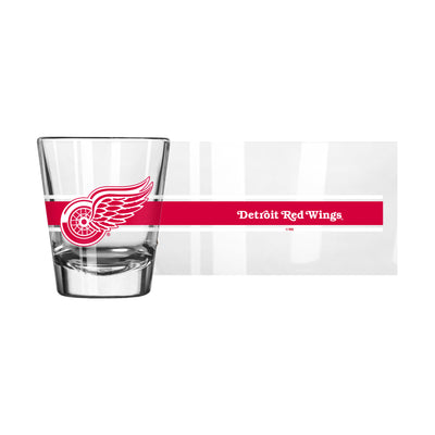 Detroit Red Wings 2oz Stripe Shot Glass