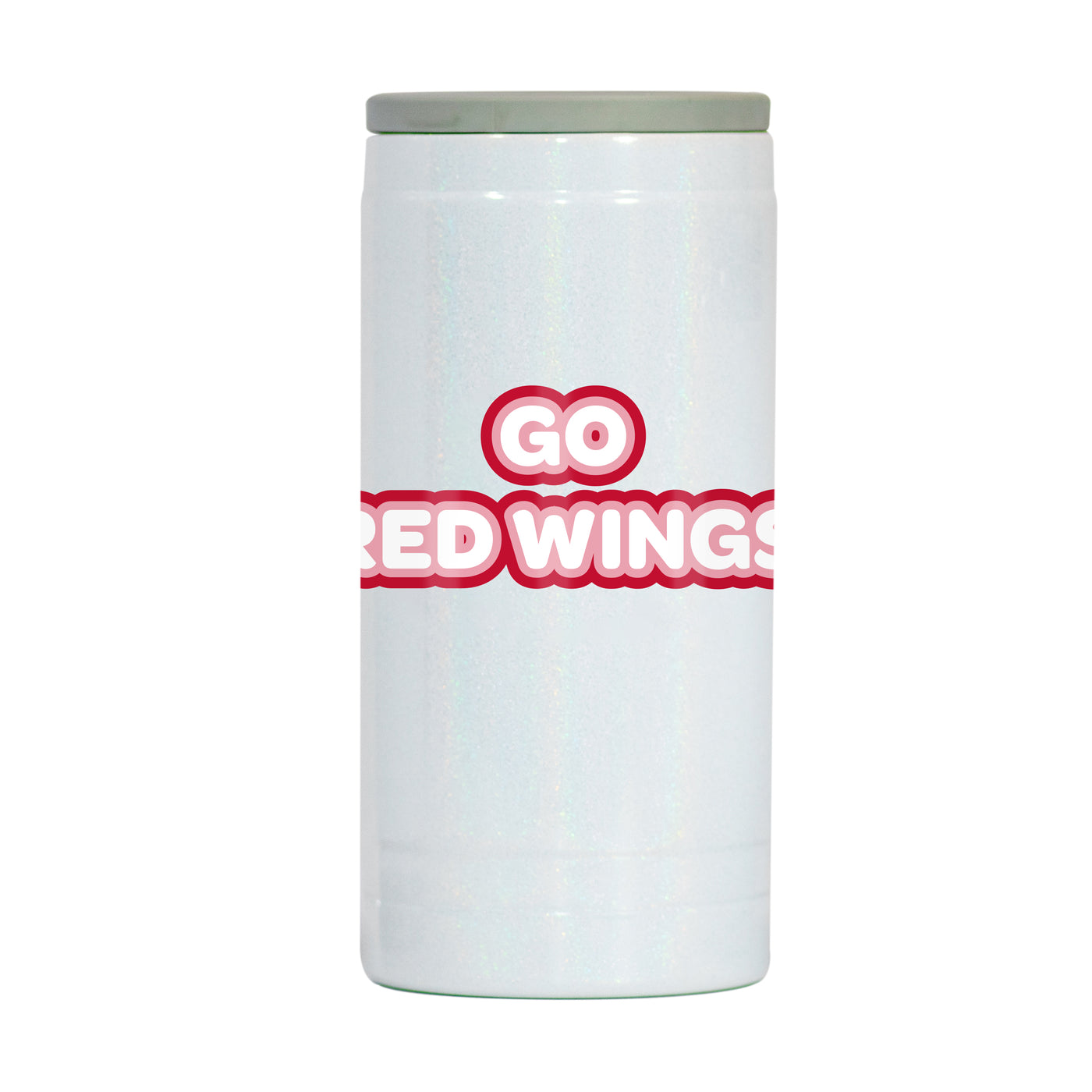 Detroit Red Wings 12oz Bubble Iridescent Slim Coolie - Logo Brands