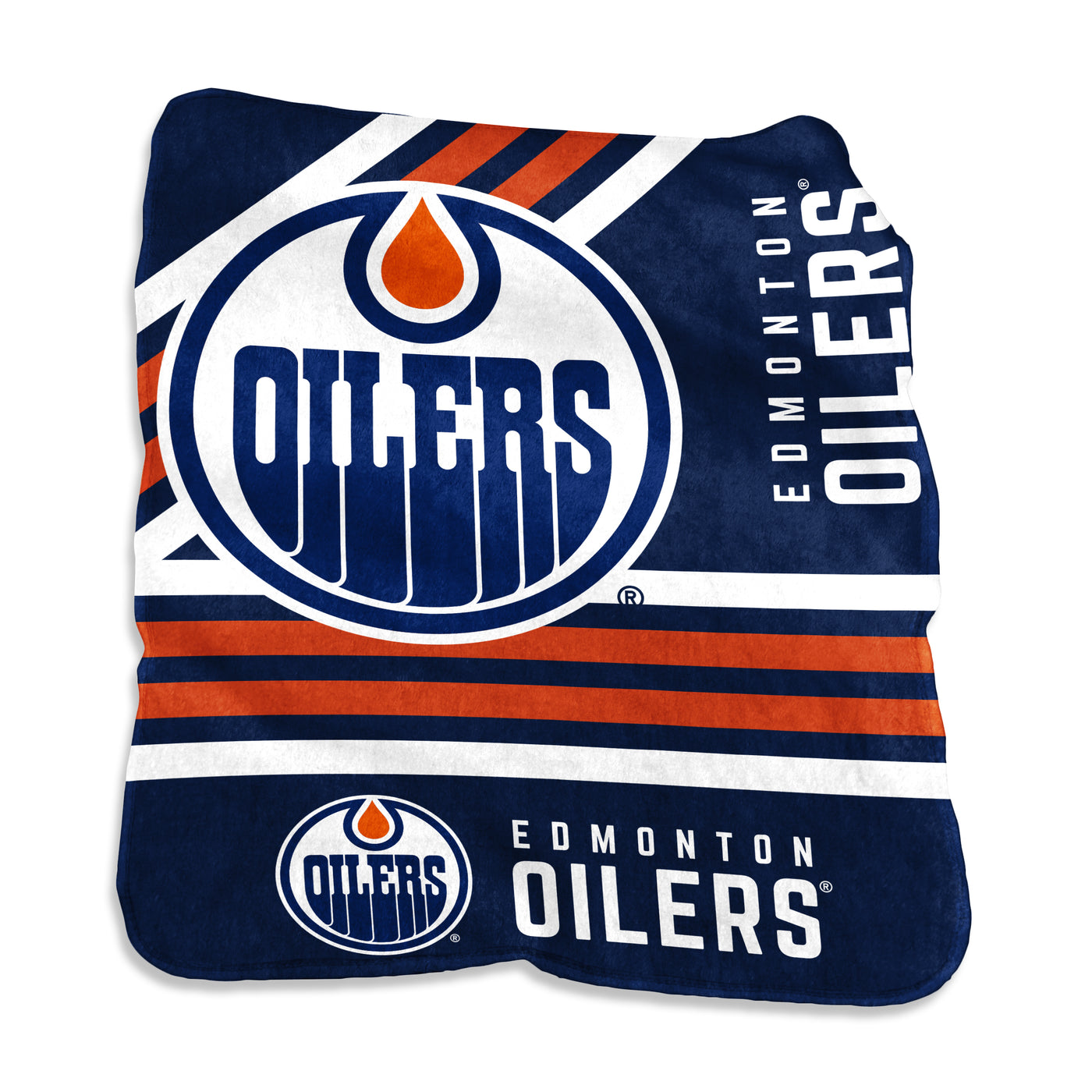 Edmonton Oilers Raschel Throw - Logo Brands