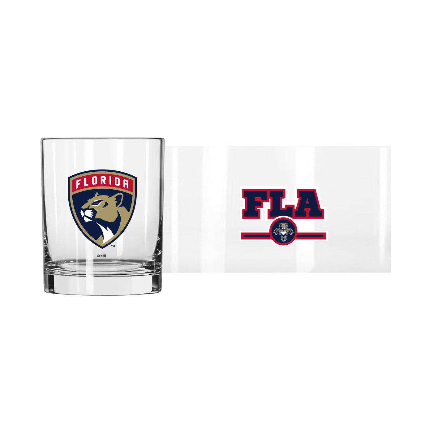 Florida Panthers 14oz Letterman Rocks Glass
