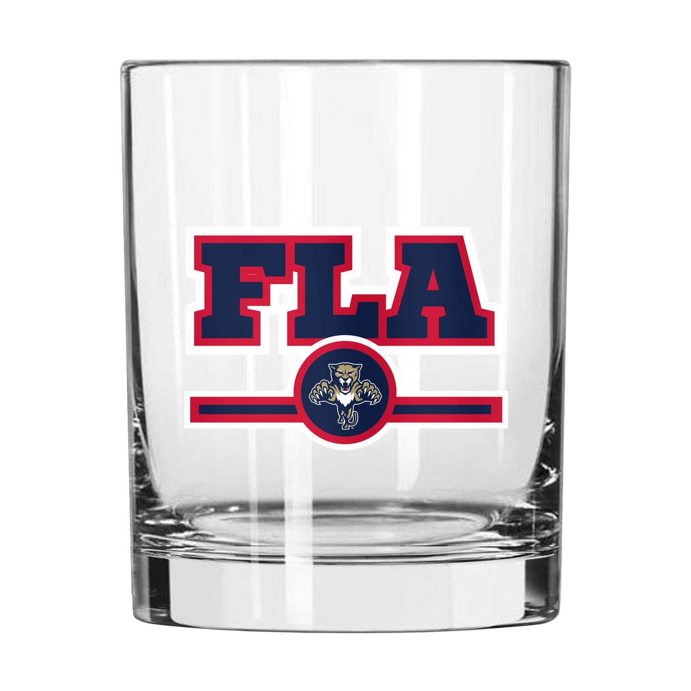 Florida Panthers 14oz Letterman Rocks Glass