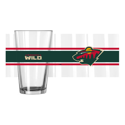 Minnesota Wild 16oz Stripe Pint Glass