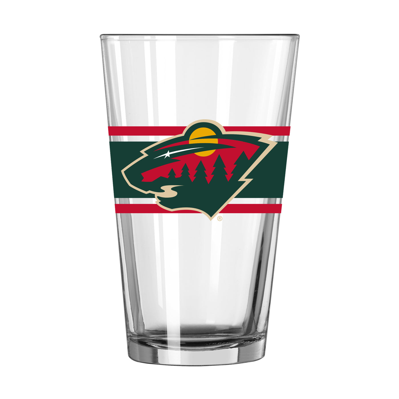 Minnesota Wild 16oz Stripe Pint Glass
