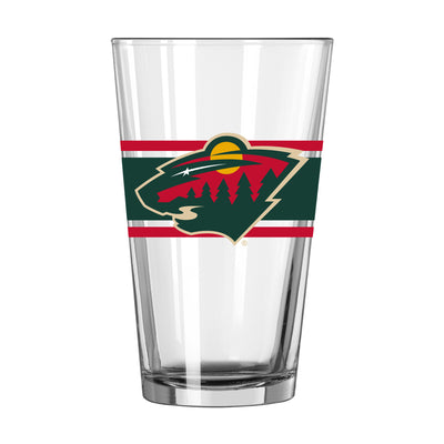 Minnesota Wild 16oz Stripe Pint Glass