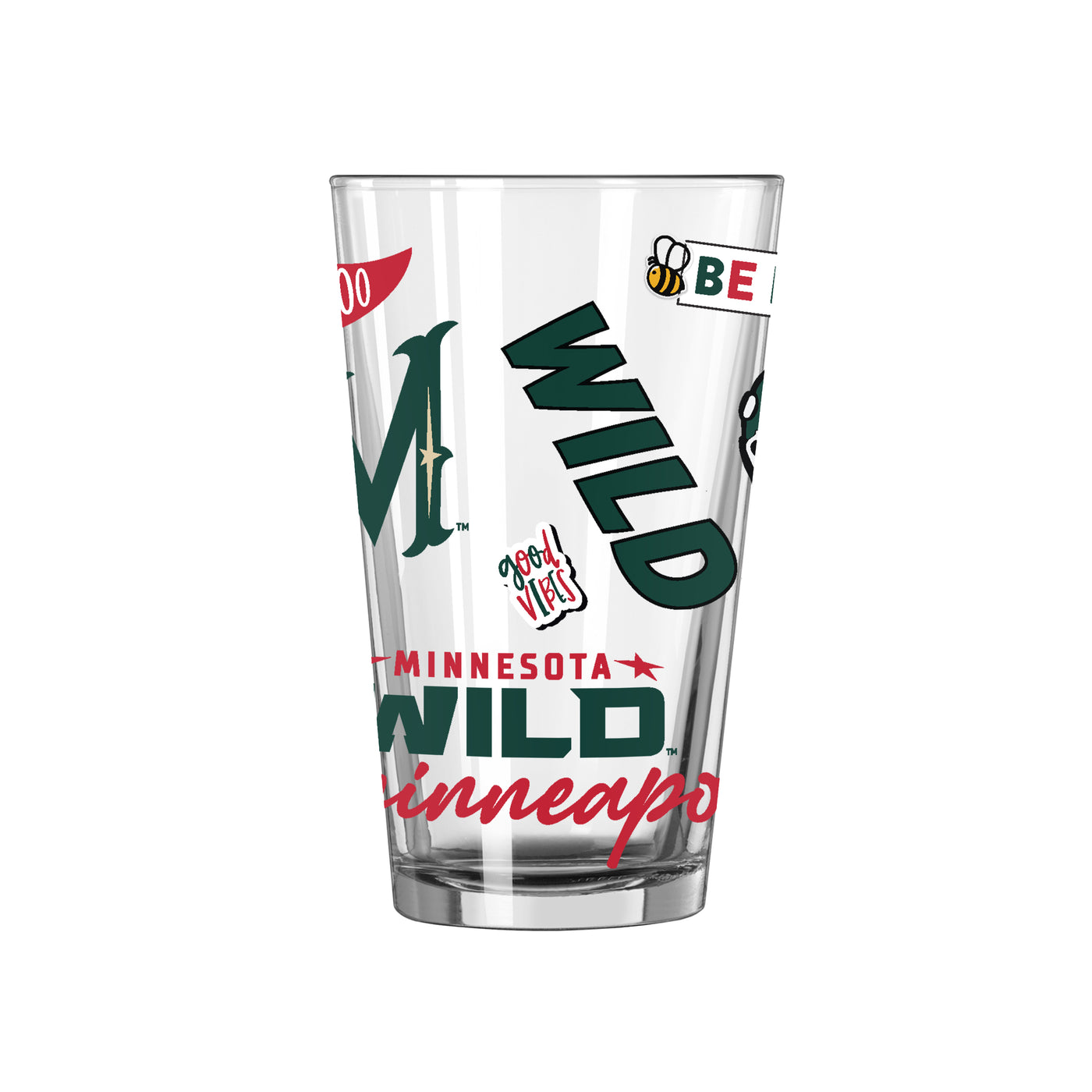Minnesota Wild 16oz Native Pint Glass