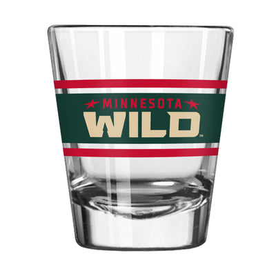 Minnesota Wild 2oz Stripe Shot Glass
