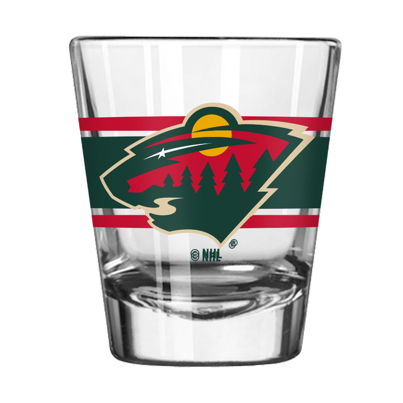 Minnesota Wild 2oz Stripe Shot Glass