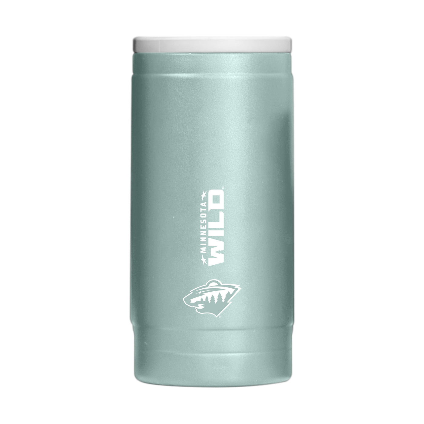 Minnesota Wild 12oz Cove Vertical Powdercoat SlimCan Coolie
