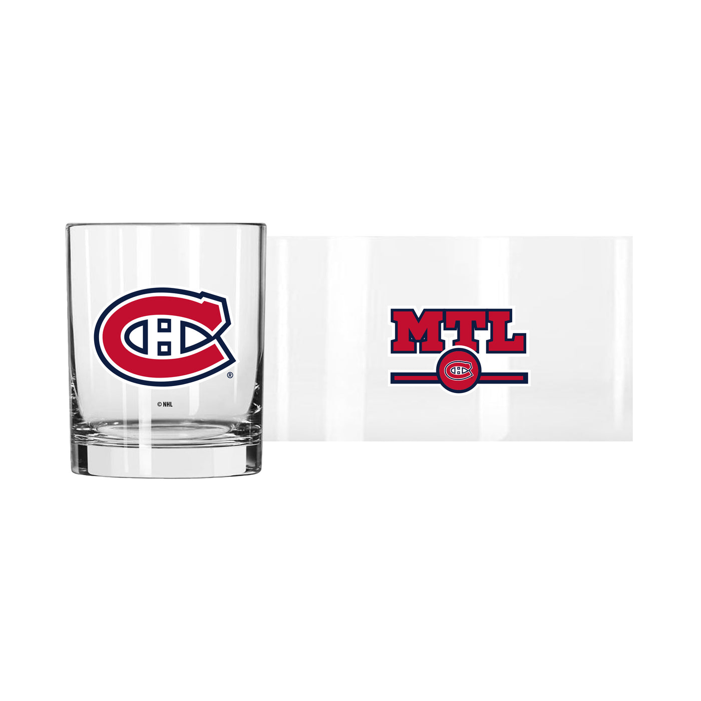 Montreal Canadiens 14oz Letterman Rocks Glass