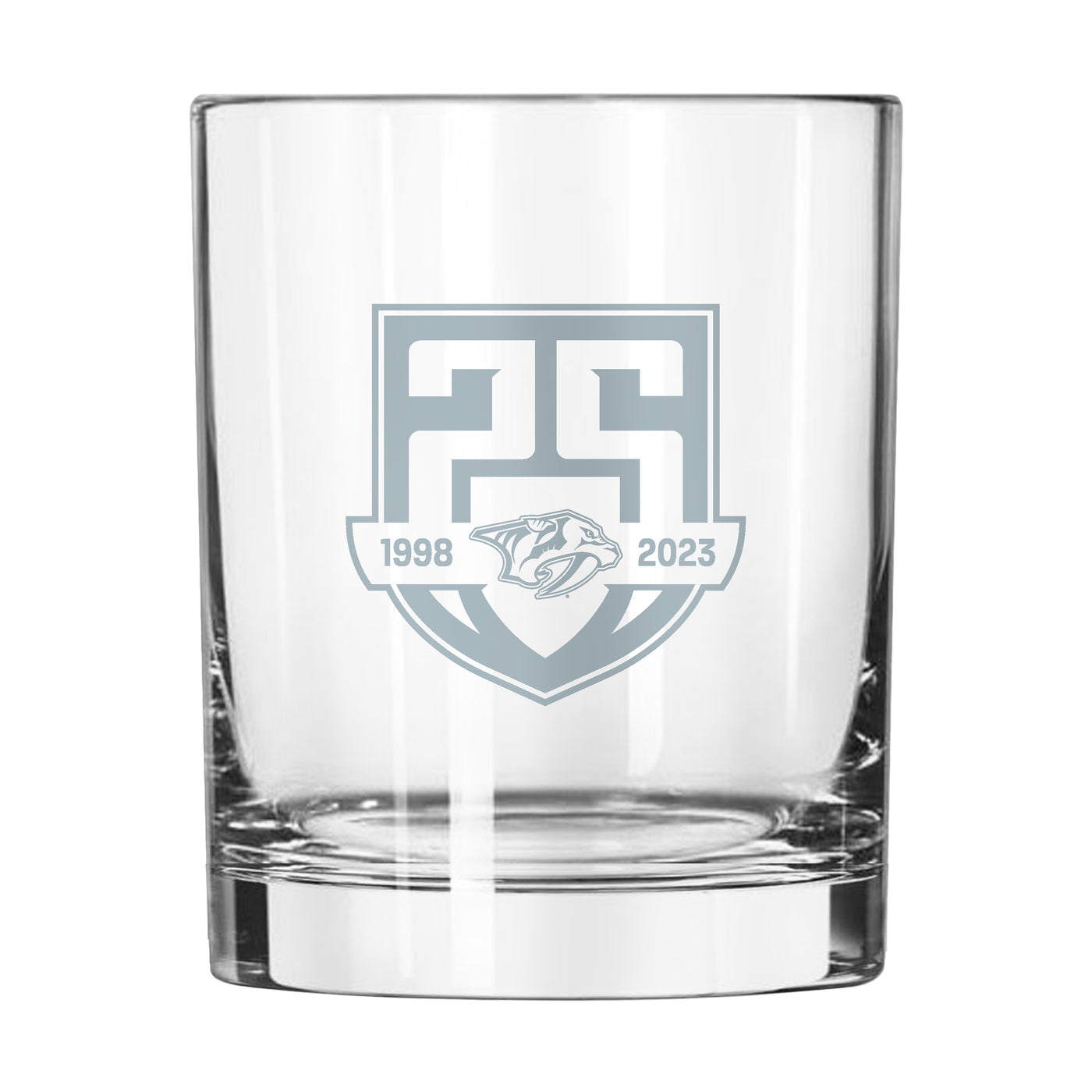 Nashville Predators 25th Anniversary 14oz Rocks Glass