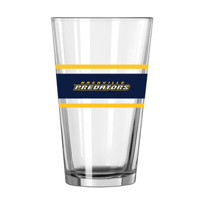 Nashville Predators 16oz Stripe Pint Glass