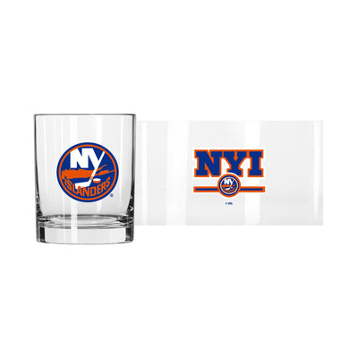New York Islanders 14oz Letterman Rocks Glass
