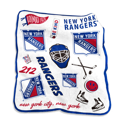 NY Rangers Native Raschel Throw