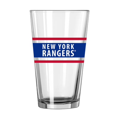 New York Rangers 16oz Stripe Pint Glass