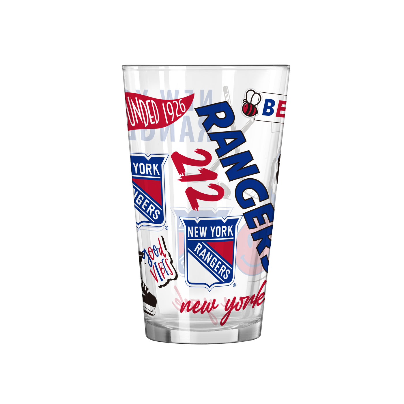 NY Rangers 16oz Native Pint Glass