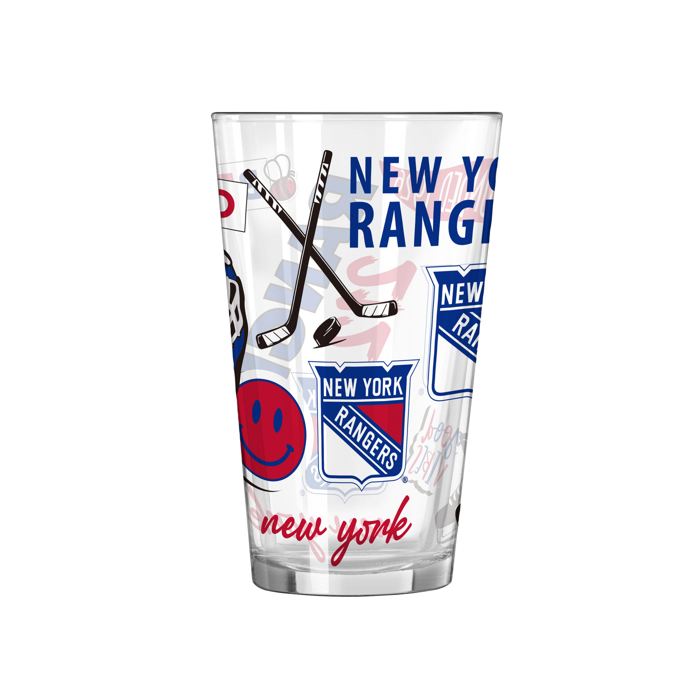 NY Rangers 16oz Native Pint Glass
