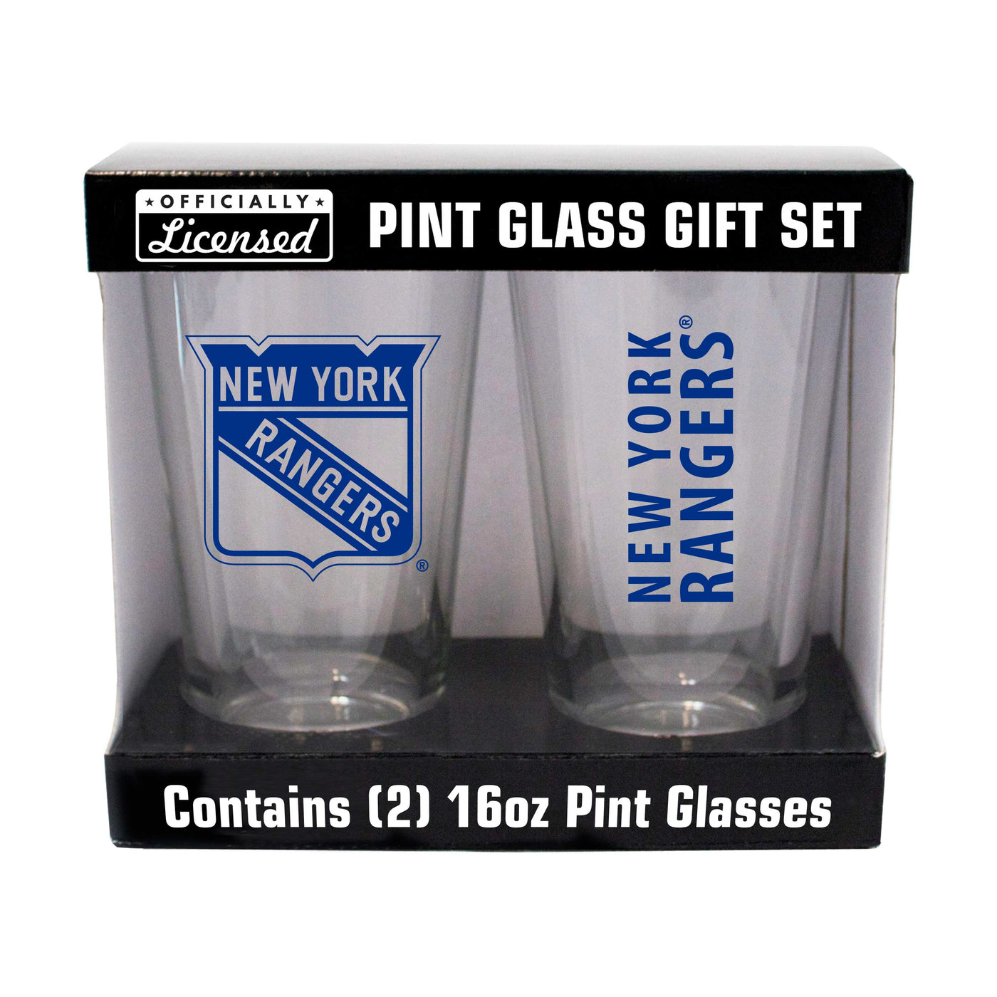 New York Rangers 16oz Gameday Pint Glass 2 Pack
