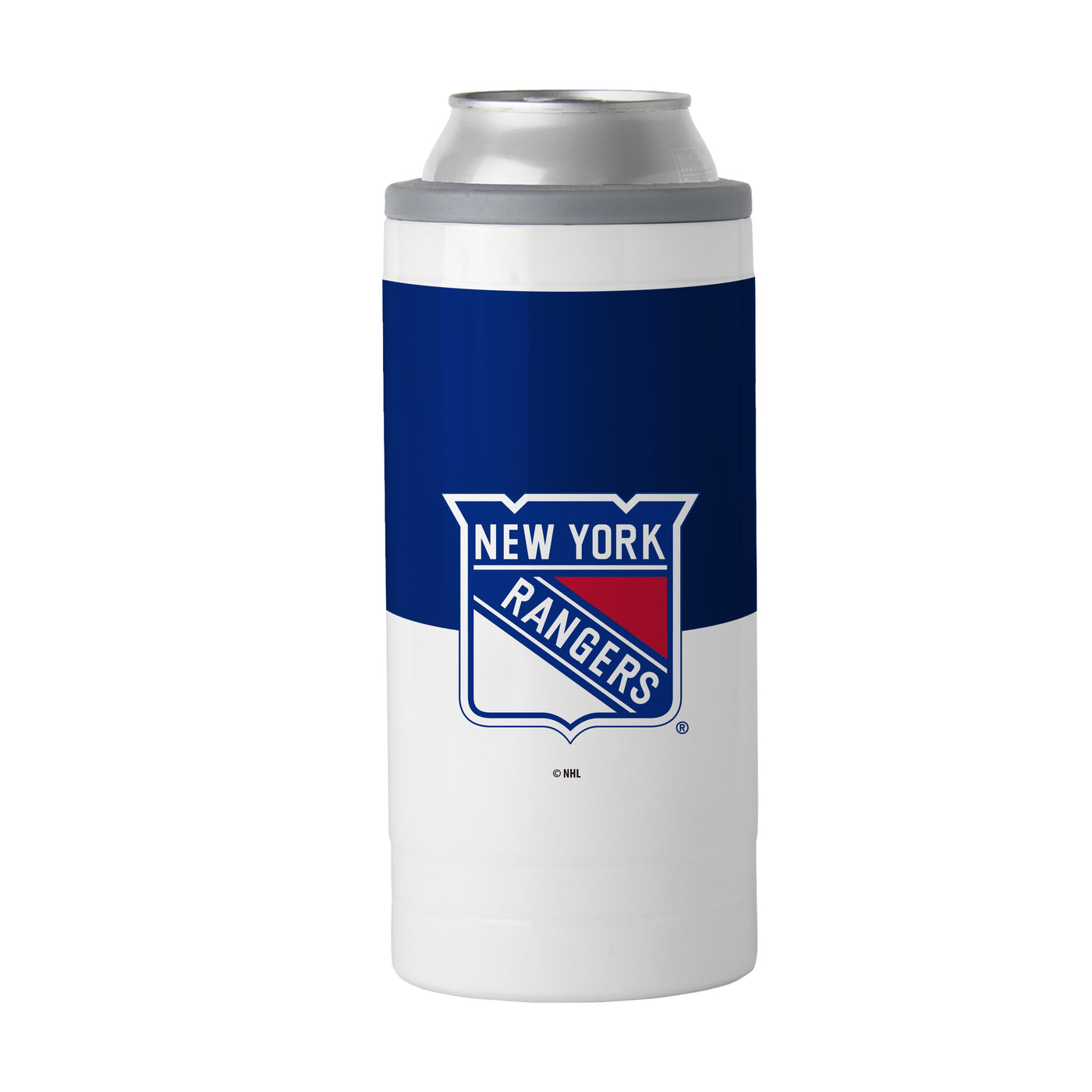 New York Rangers 12oz Colorblock Slim Can Coolie