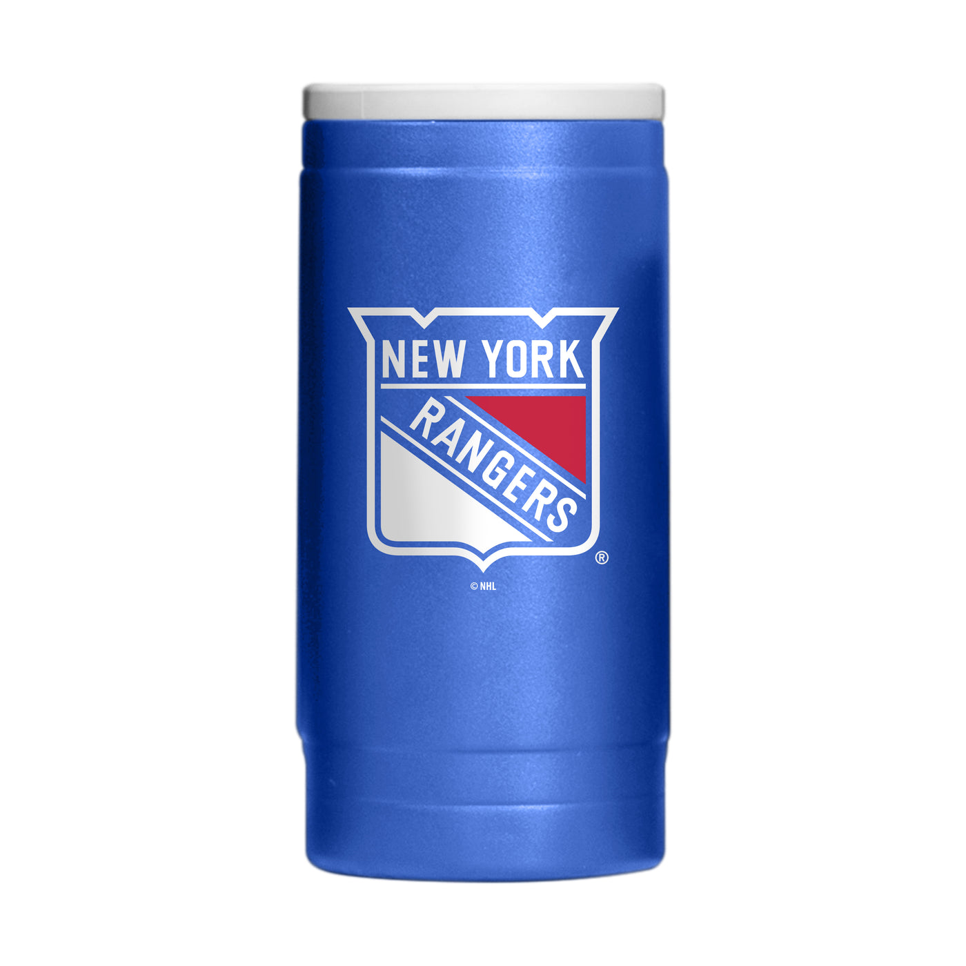 New York Rangers 12oz Flipside Powder Coat Slim Can Coolie - Logo Brands