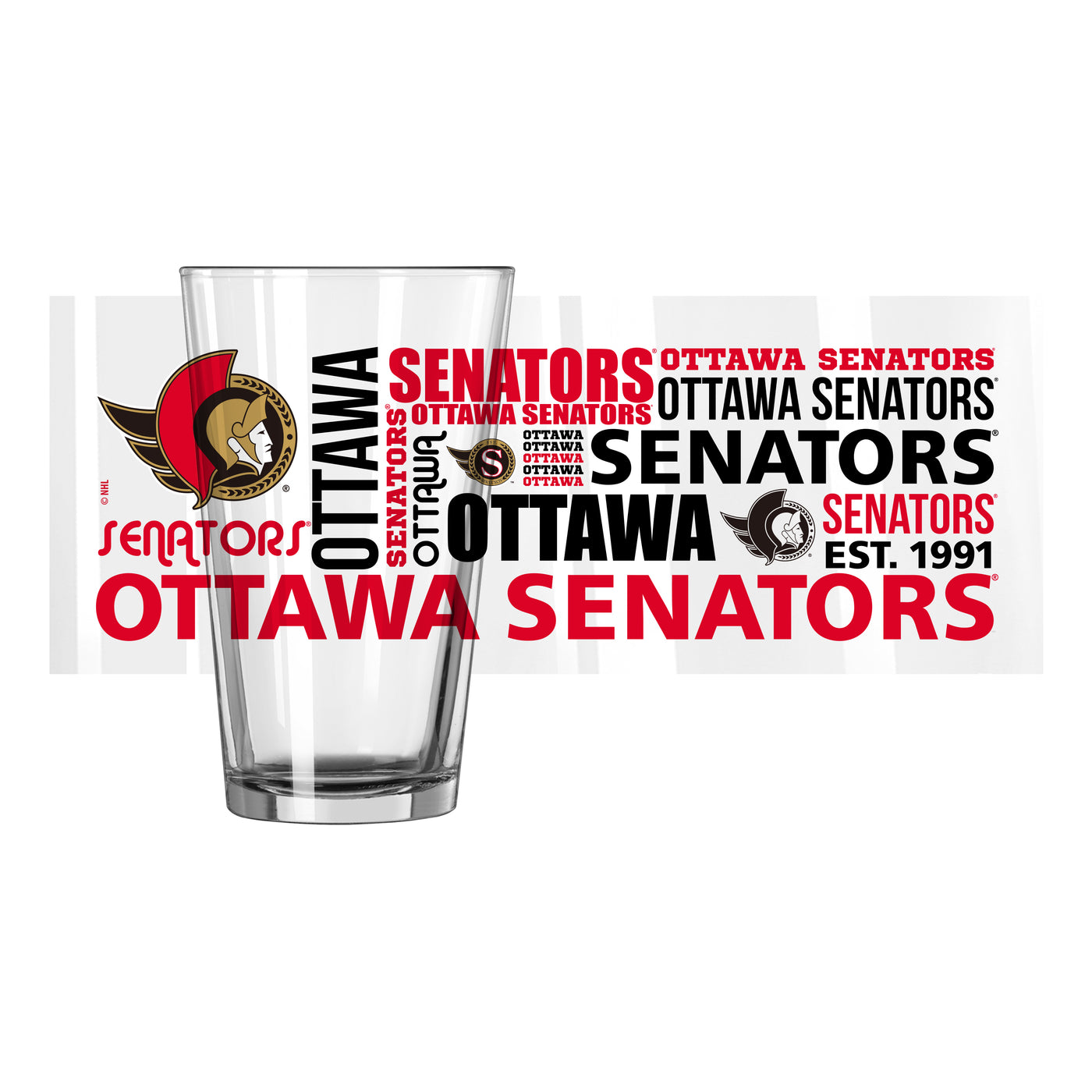 Ottawa Senators 16oz Spirit Pint Glass