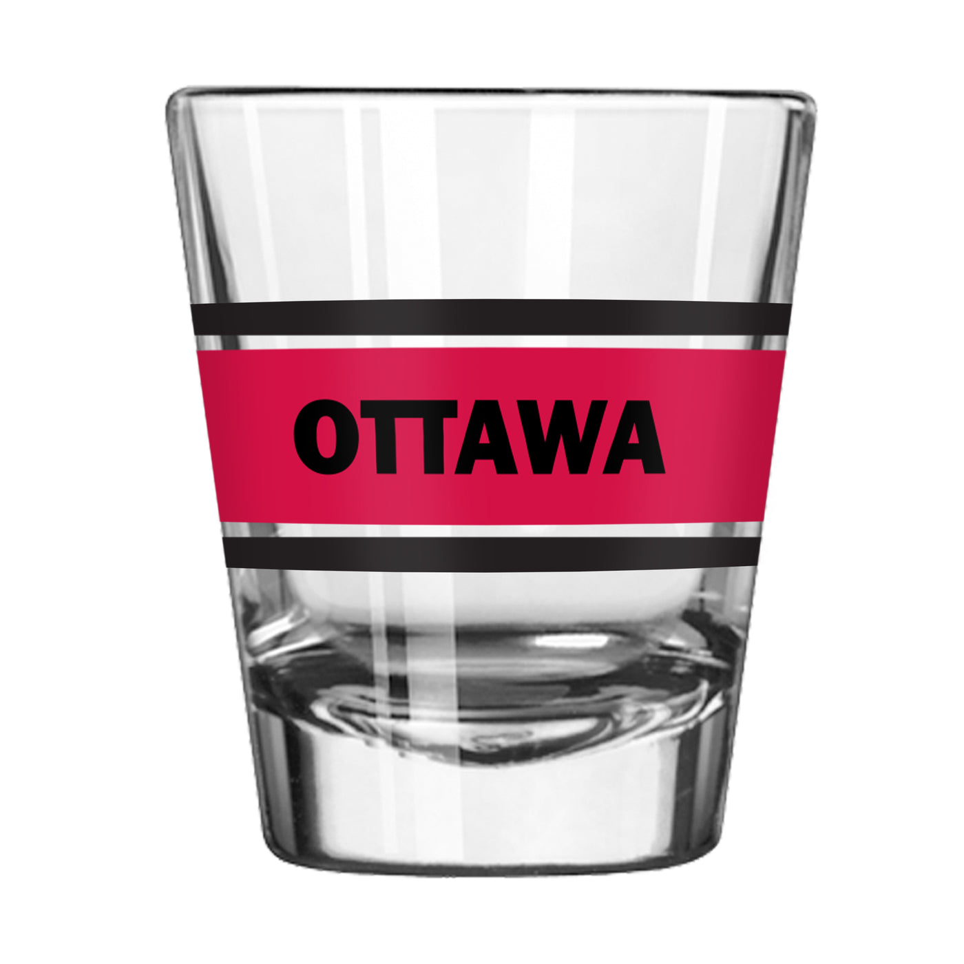 Ottawa Senators 2oz Stripe Shot Glass