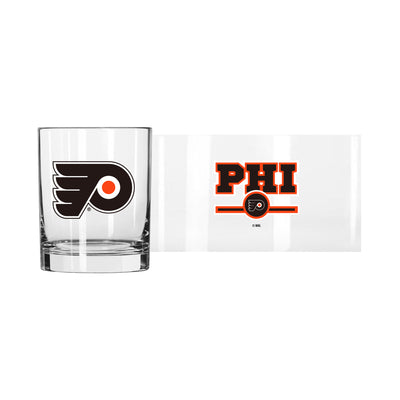 Philadelphia Flyers 14oz Letterman Rocks Glass