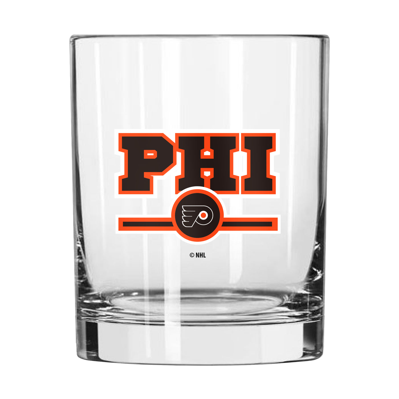 Philadelphia Flyers 14oz Letterman Rocks Glass