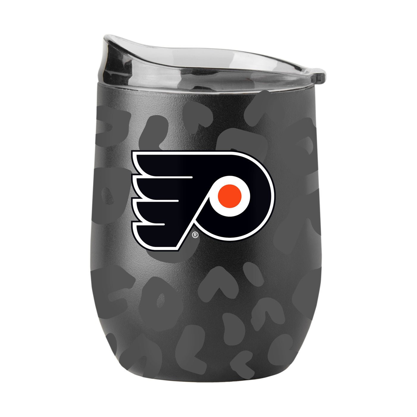 Philadelphia Flyers Leopard 16oz Black Powdercoat Curved Beverage