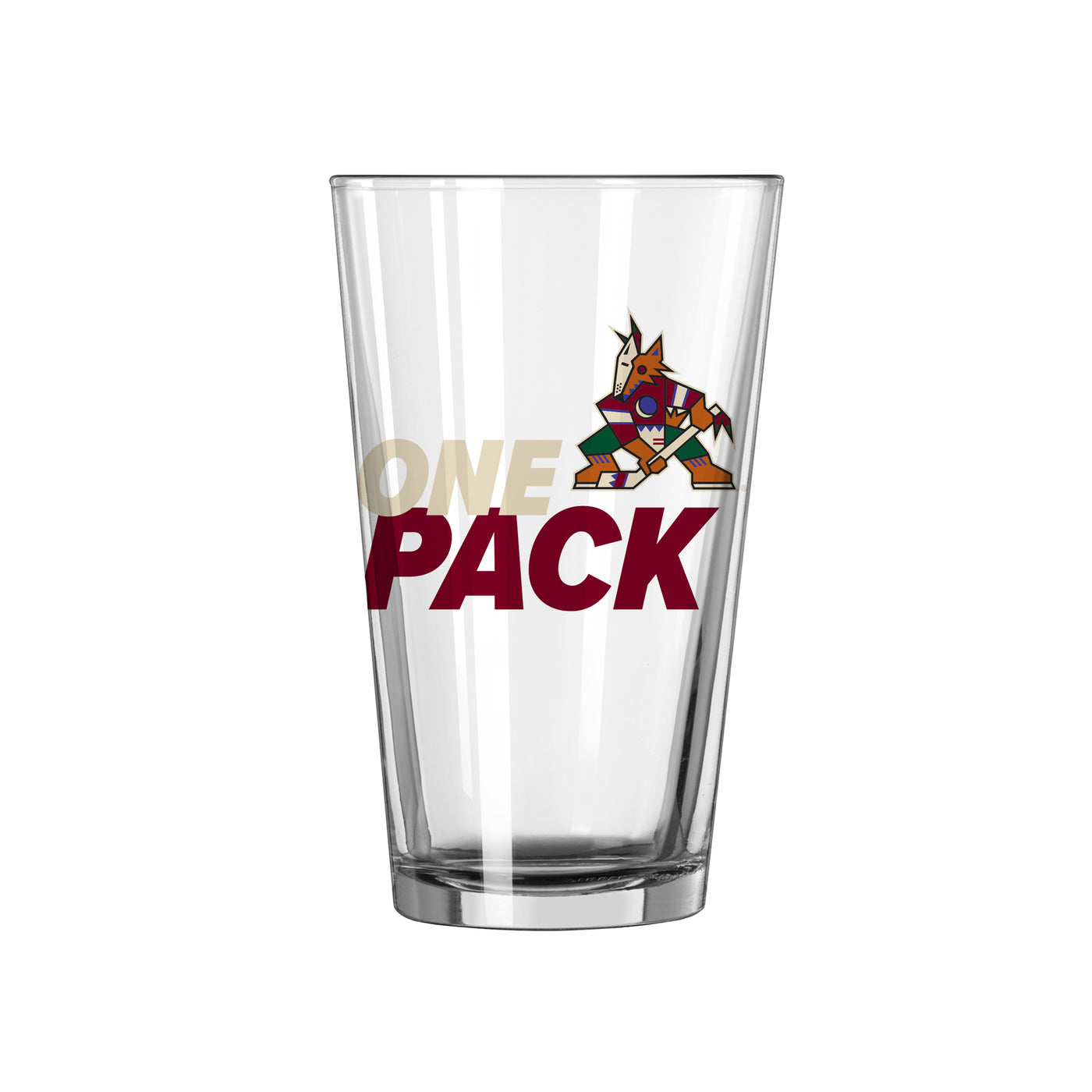Arizona Coyotes 16oz Slogan Pint Glass - Logo Brands