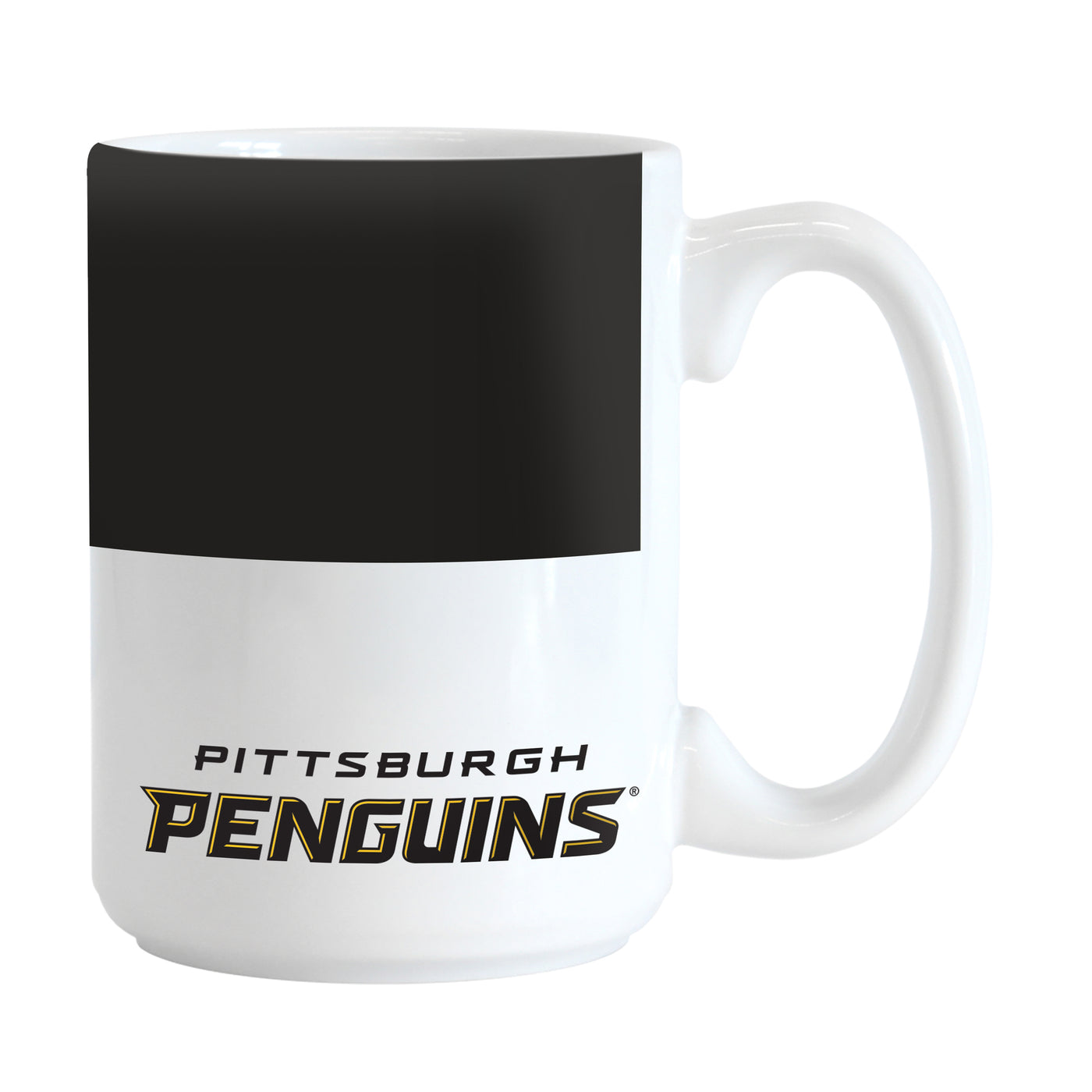 Pittsburgh Pengiuns Color Block 15 oz Sublimated Mug