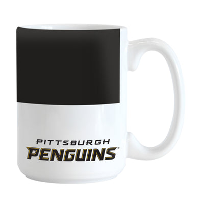 Pittsburgh Pengiuns Color Block 15 oz Sublimated Mug