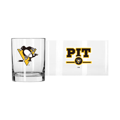 Pittsburgh Penguins 14oz Letterman Rocks Glass