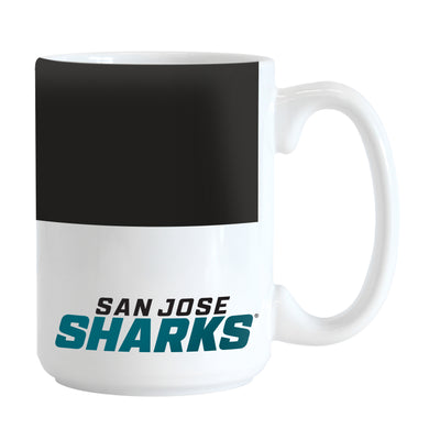San Jose Sharks Color Block 15 oz Sublimated Mug