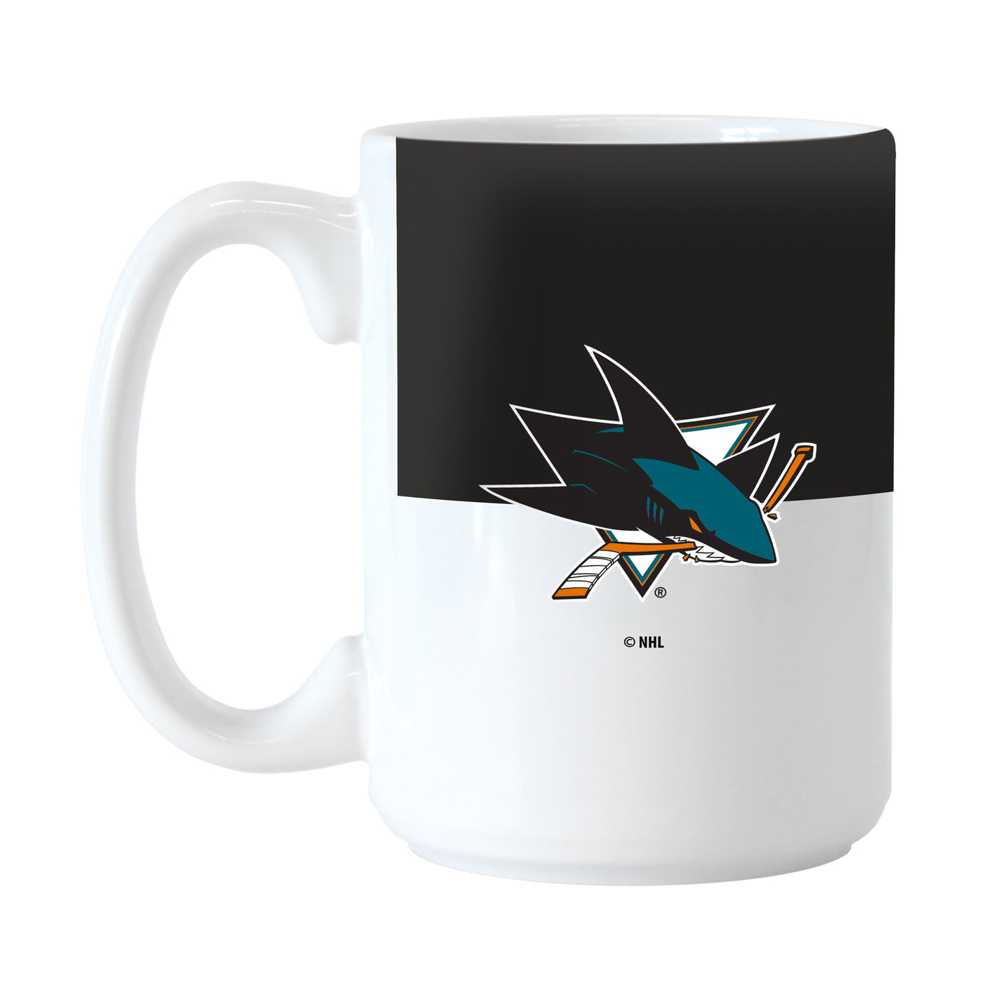 San Jose Sharks Color Block 15 oz Sublimated Mug