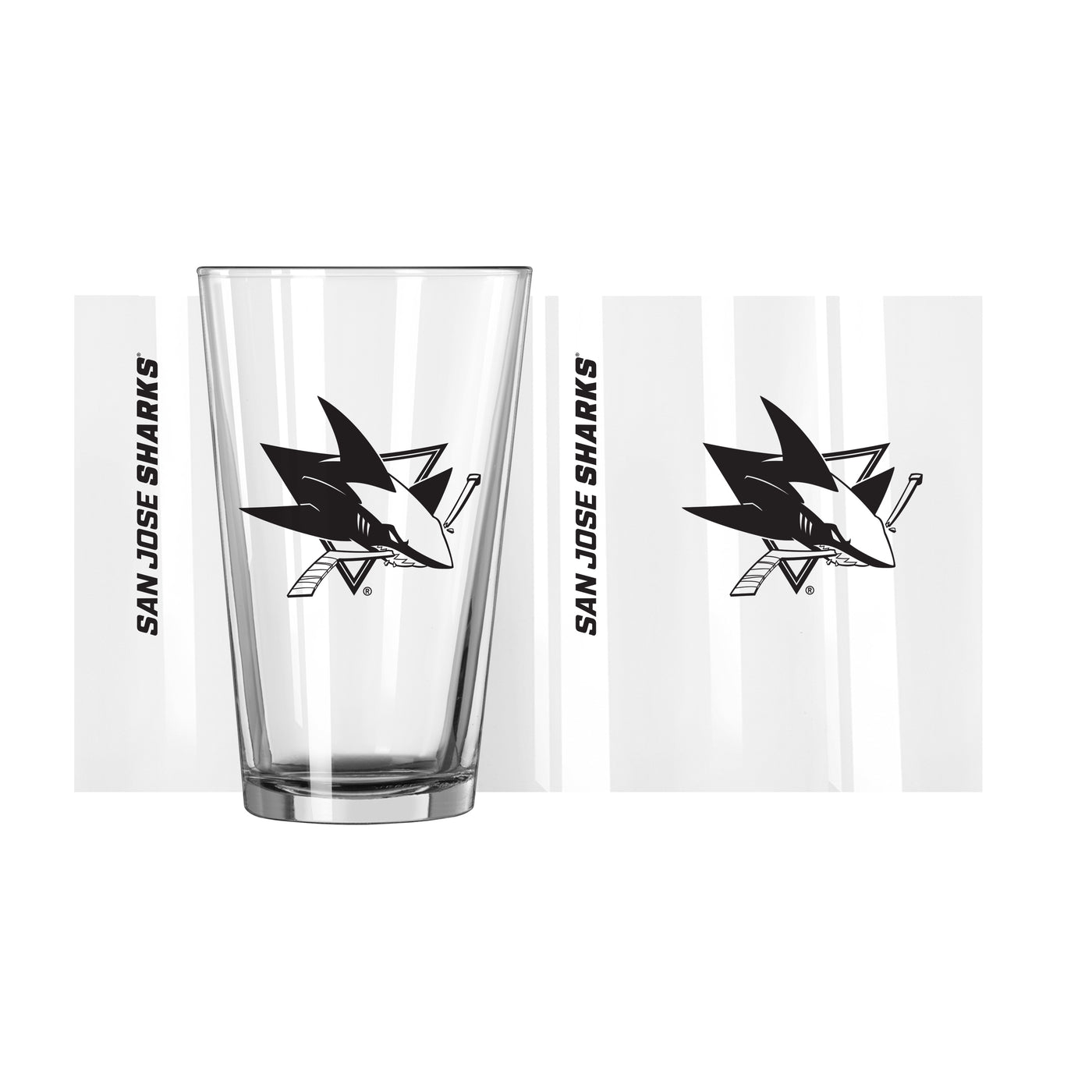 San Jose Sharks 16oz Gameday Pint Glass - Logo Brands